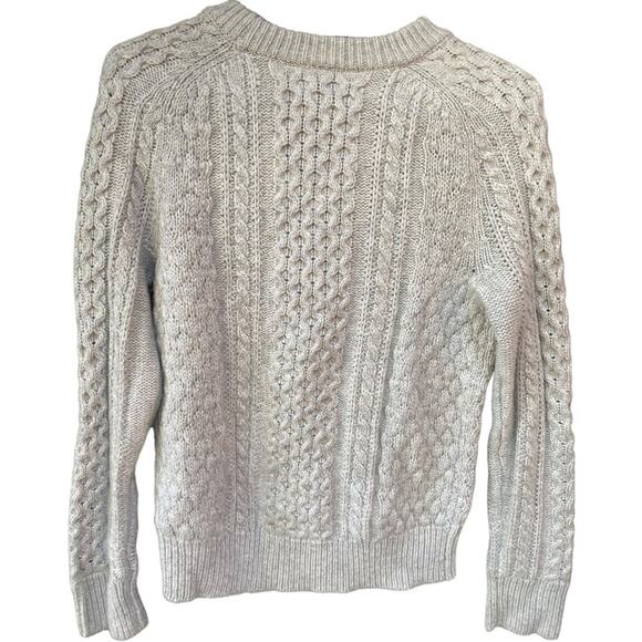 J.Crew Women's SZ XS Small Gray Lambs Wool Blend Popcorn Chunky Knit Sweater - Picture 6 of 8